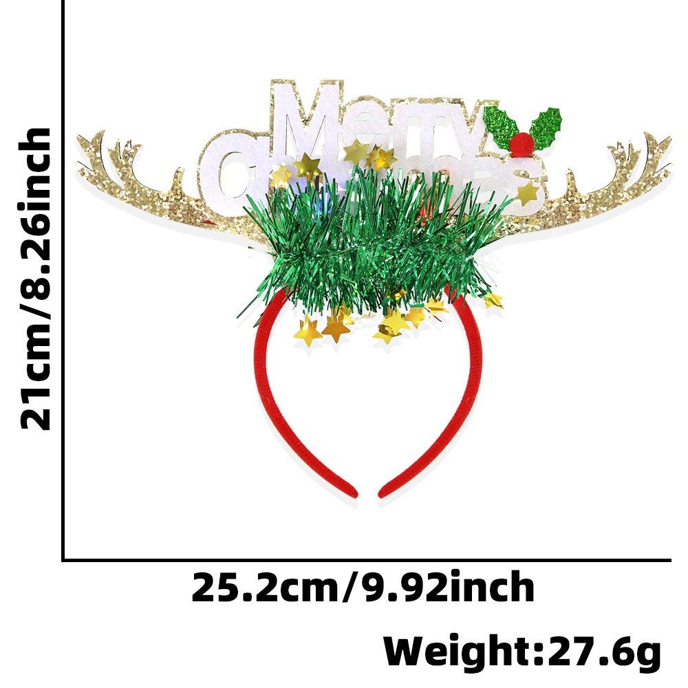 Glitter Sequin Christmas Hairband Antler Photograph Props Fun Christmas Headband  Party Supplies