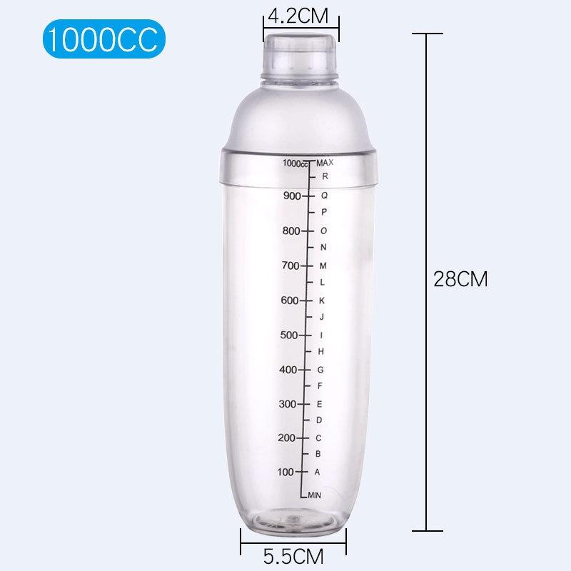 Plastic Cocktail Shaker 300ml/500ml/700ml/1000ml Wine Beverage Mixer Wine Shaker Drink Mixer Barware