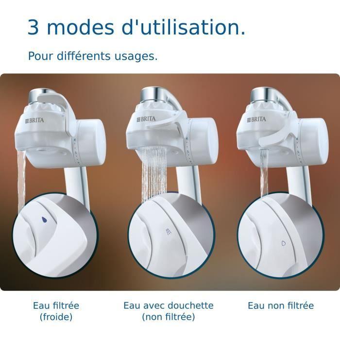 Système filtration à eau BRITA - ON TAP - Jusqu'à 4 mois d'eau filtrée - 3 modes d'utilisations - 5 adaptateurs inclus
