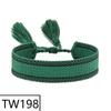 Customizable Handmade Bohemian Tassel Bracelet with Embroidered Logo - European & American Ethnic Friendship Style