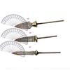Dropship Real Damascus Steel Semi-finished DIY Tea Knife Blanks Mini Straight Knife Needle with Brass Fittings