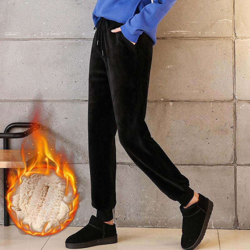 Sportovní kalhoty Dámské Street Dámské Sametové harémové kalhoty Ležérní kalhoty Podzim a Zima Jednobarevné Ležérní kalhoty