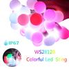 WS2812b LED Round Ball String Lights Addressable Individually Strip For  Holiday Outdoor Decor Christmas Party  Decoration DC5V