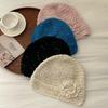 Hand-woven Sequin Crochet Hat Hollow Beanies Cap Ins Flower Knitted Caps  Outdoor