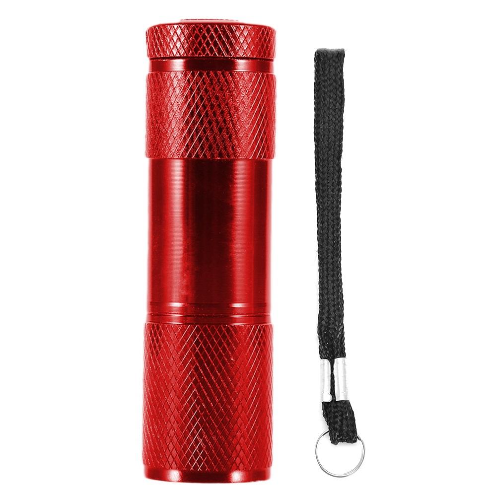 

4.5V 9LED UV Flashlight Mini Expert Jade Torch 365 400nm for Fluorescence Detection Red красный