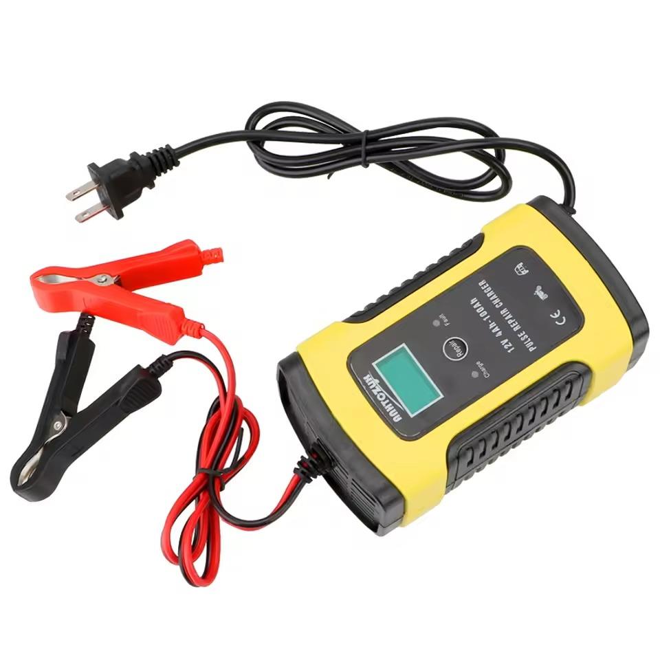12V 6A Car Battery Charger Smart Full Automatic Display Battery Charger Power Puls Repair Chargers Wet Dry Lead Acid Battery