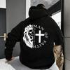 Jesus Christ Style Hoodies 2025 Fall Winter New Arrival Hooded Long Sleeve Sweatshirts Man Off Faith Lion Print Hoody Outerwear