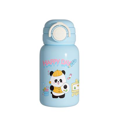 New High-value Straw Water Cup 316 Stainless Steel Children's Thermos Cup Student-specific Portable Large-capacity Cup