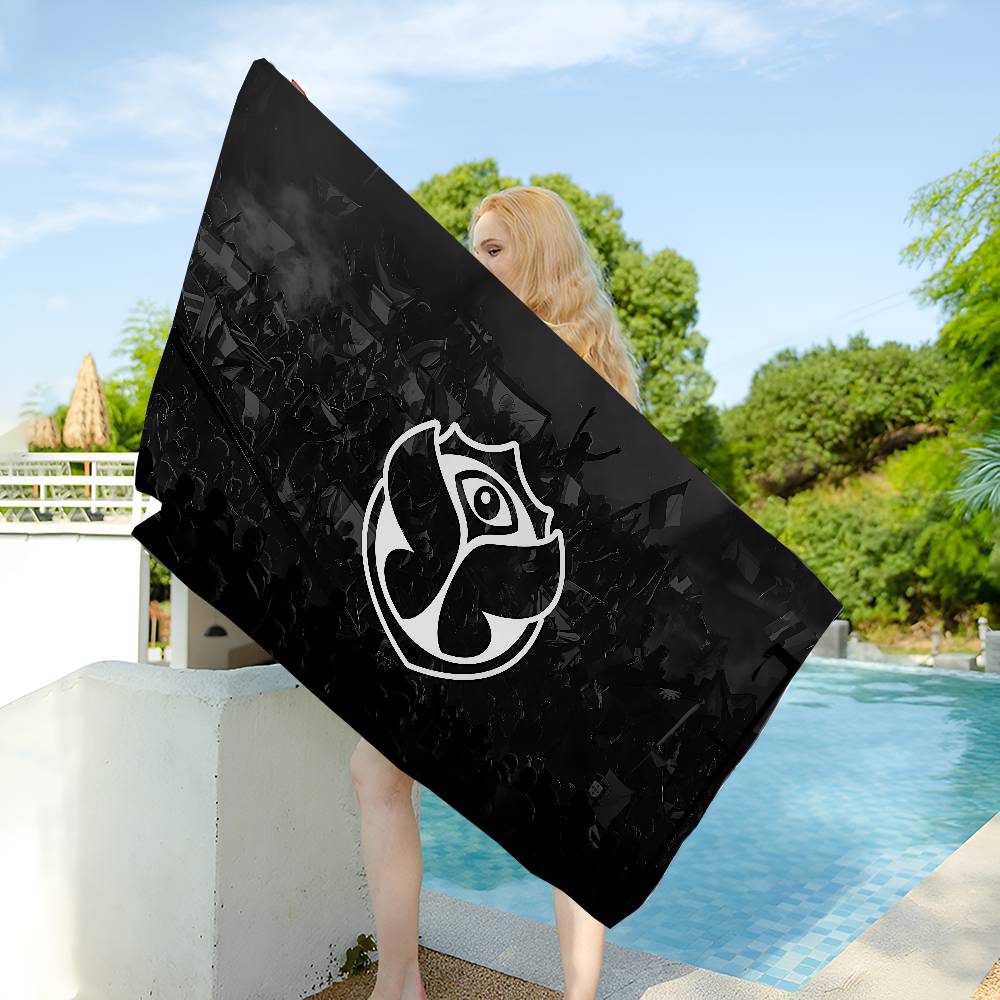 TOMORROWLAND Music Microfiber Blanket Quick Drying Beach Towels Oversized Printing Super Absorbent Pool Towel Blanket