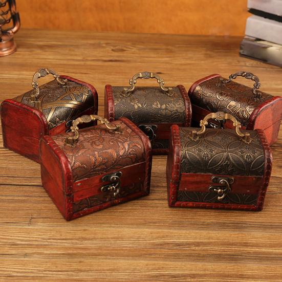Jewelry Storage Box Multi-function Rustic Eco-friendly All Purpose Wooden Jewelry Box for Home