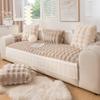 Rabbit Velvet Autumn and Winter Sofa Cushion Winter Thickened Plush Cushion Non-Slip Leather Sofa Cover New Cover Cloth