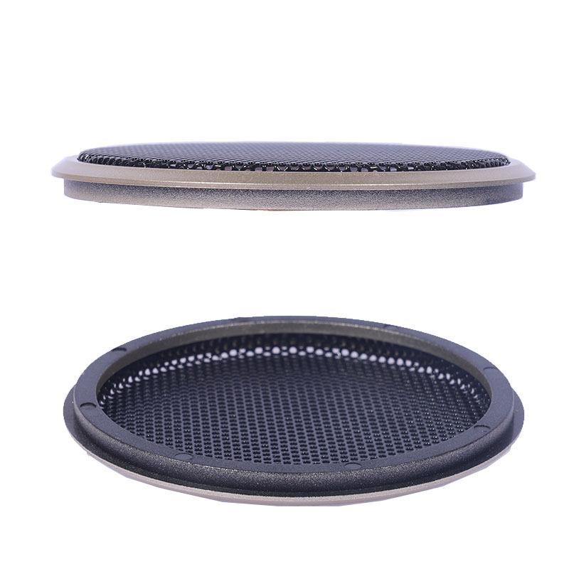 

2-Pack 2.5 Car Speaker Column Grille with Iron Mesh Protective Decorative Ring 2-inch Gold Ring Black Mesh (Single)