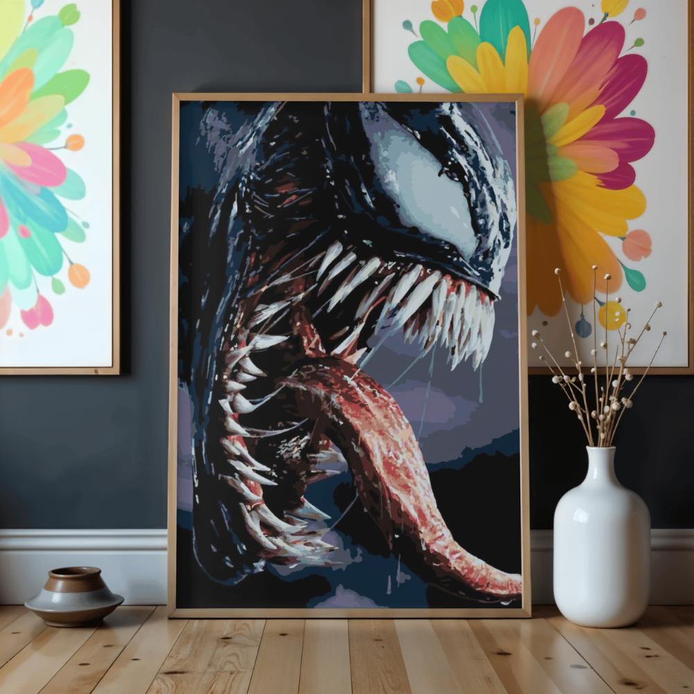 Obraz Do Malowania Po Numerach Z Ramą Venom Marvel 50X70 Cm