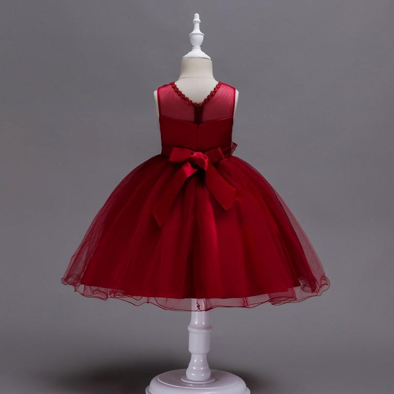 Girls Princess Tulle Dress Kids Formal Party Gown Weddings Birthdays
