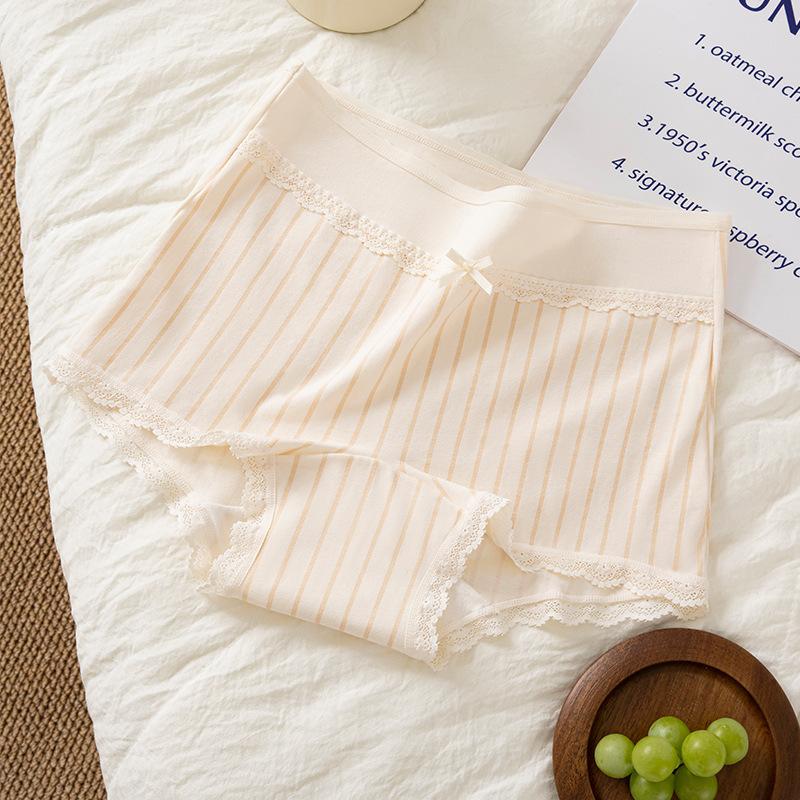 Big Size Lady Spring and Autumn Pure Cotton 10A Antibacterial Extension Crotch High Waist Small Flat Angle Briefs
