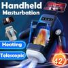 Explosive New LCD Display Robot Aeroplane Cup Automatic Male Suction Cup Telescopic Intelligent Audible Masturbator Male Adult Products