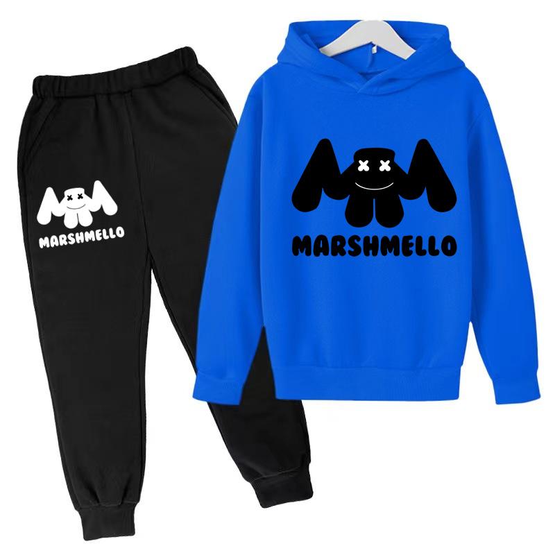 2026 New Children's Sportswear Set-Boys' Girls' Hooded Sweatshirt Pants Set (3-13 Years Old) Top+Bottom Clothing Brand Apparel