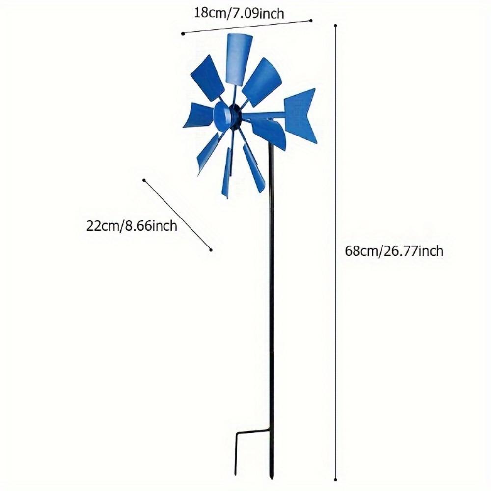 Kreativ metallvindmølle utendørs dekorasjon smijerns hagepynt flyform mote vindmølle egnet for jul Halloween hjemmedekorasjon
