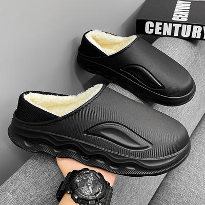 Shoes for Men Couple Women Home Shoes Slippers for Men Wear-resistant Heel Covering Thick Bottom Cotton Soft and Comfortable