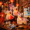 Ancient Style Chinese New Year Lantern Paper Luminous Lantern Lion Dance Lantern  Wedding Decor