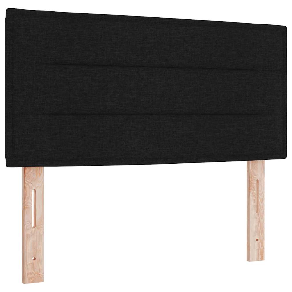 Box Spring Bed with Mattress Black 200 x 90 cm Fabric