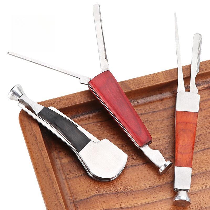 Stainless Steel Rosewood Pipe Knife & Tamper Tool