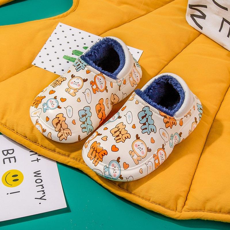 

Хлопковые тапочки для девочек, милые тапочки с героями мультфильмов, осень и зима size 21-22