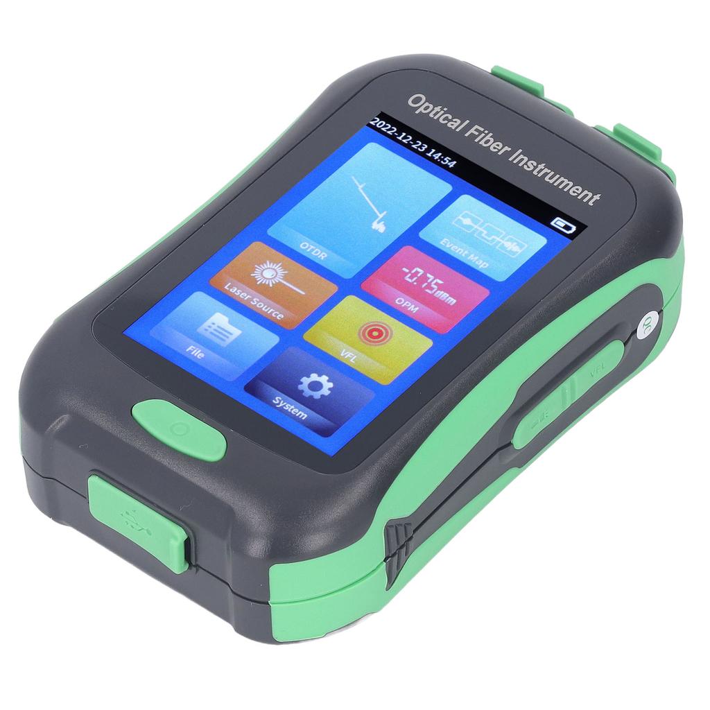 OTDR Fiber Optic Tester 1550nm 10mw 80km 20dB 3.5in Color Touch Screen Visual Fault Locator Optical