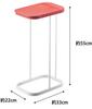 Yamazaki Luce Trash Bag Holder, Red, Approx. W22 X D33 X H55cm, Easy-to-Remove Garbage Bags, 7554