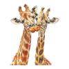 Fun-f131 Cartoon Couple Kissing Giraffe Bedroom Living Room Background Decorative Wall Stickers Self-adhesive