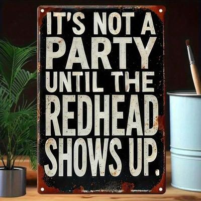 Vintage Funny Tin Sign 8x12 Inches Humorous Quote Wall Art for Bar Kitchen Party Weatherproof Metal Decor