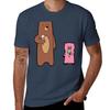 Bear And Pig Eat Ice Cream Sticker Tshirt Active Wear Sports Tshirt For Unisex