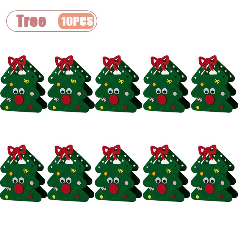 1-10PCS Felt Christmas Candy Bag Creative Holiday Gift Tote Handheld Apple Bag for Kids Party Favor Decoration for Children