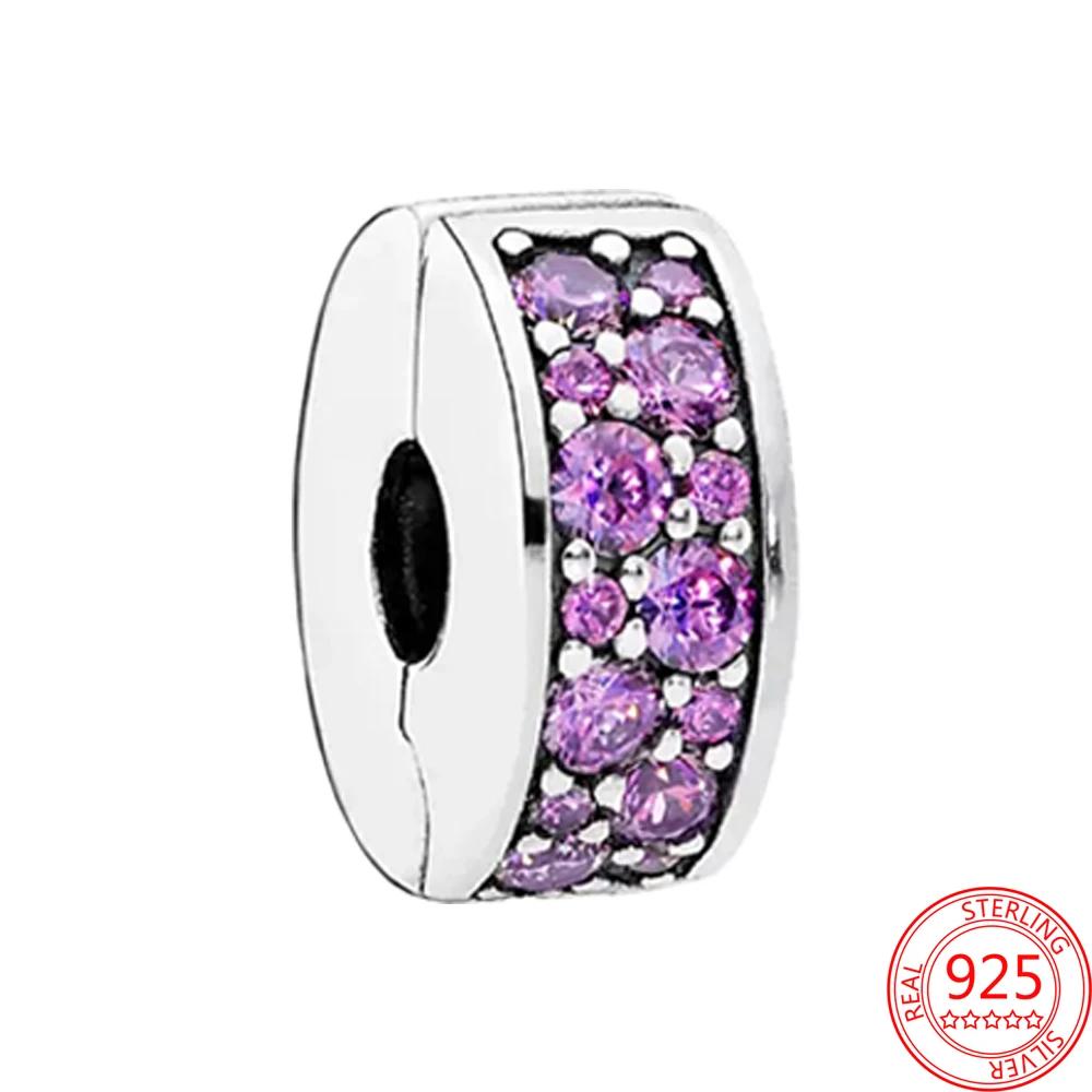 Copper Purple Series Butterfly Flower Iris Rubber Stopper Safety Chain For Women'S Bracelet Diy Jewelry Gift