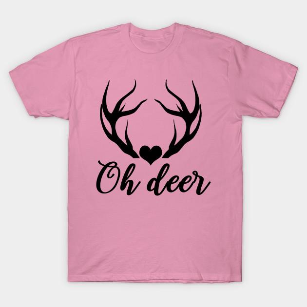 T Shirt Women Oh Deer Harajuku Print Kawaii Tshirt Summer Short Sleeve Female T-Shirt Top Tee