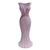 Mermaid Dress Vase Evening Vase, Elegant 3D Printed Lightweight Plastic Decorative for Home Table Shelf Decor
