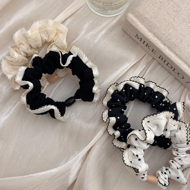 Fresh Lace Small Intestine Hair Band, Hair Tie, Ponytail, Korean-style Hair Tie, High School Girls' Elastic Hair Tie, Hair Elastic Band