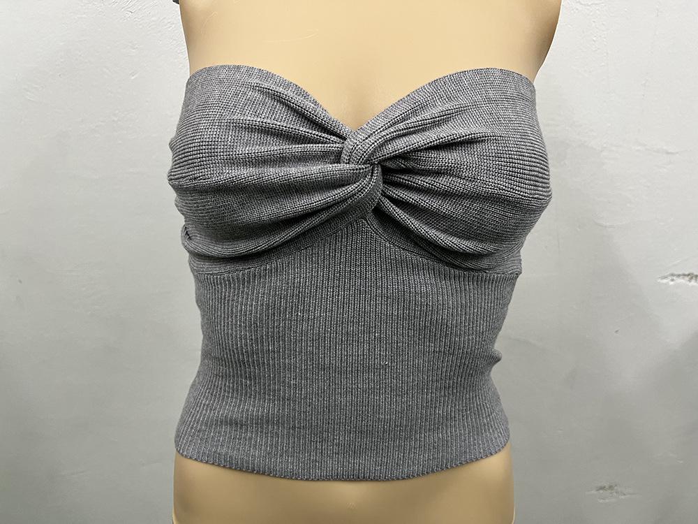 Damen 2024 Trendiges Rückenfreies Stricktanktop – Europäischer & Amerikanischer Stil