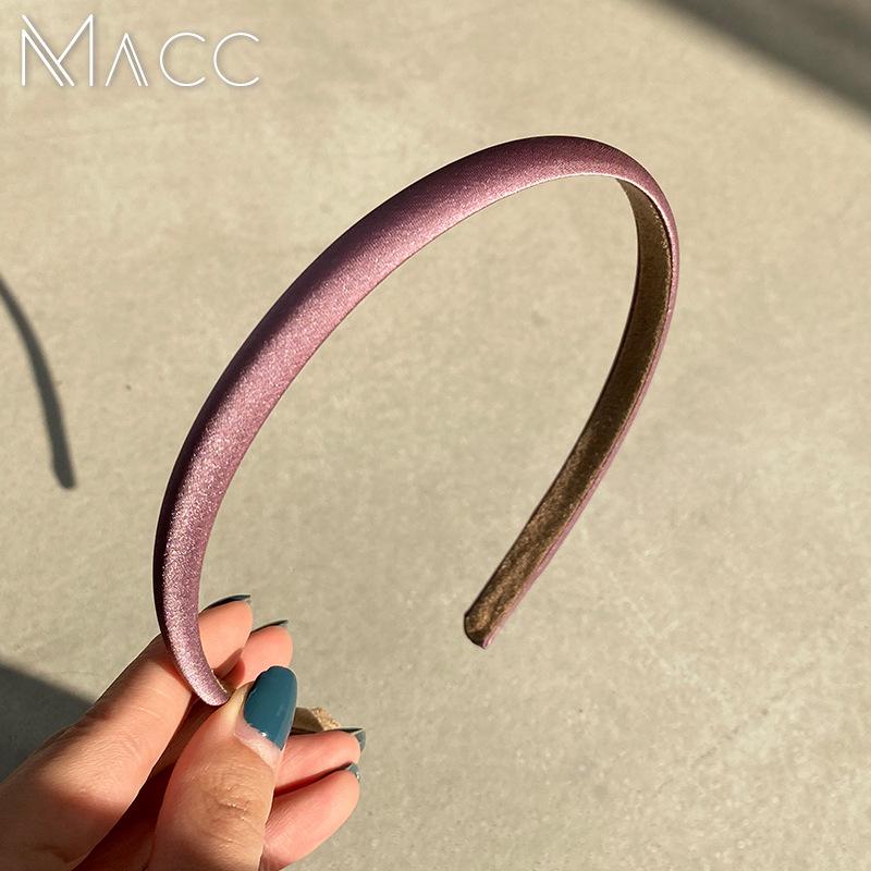 Pure White Moonlight Satin Headband - Elegant French Style for 2025