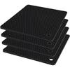 Round Heat Resistant Silicone Trivet Set 4pcs for For Kitchen Table Countertop Stovetop Pots Cups Cookware Serving Dishes Use