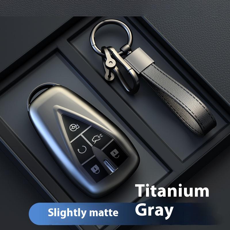 Titanium Gray For Changan Cs35 Plus Cs75Plus Cs55Plus Eado Uni-T Oushang X5 X7 Ev 5 Button Remote Car Key Case Cover Fob Holder