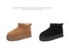 Unisex Genuine Leather Thick-Soled Snow Boots - Versatile Winter Warm Short Boots for Women and Couples