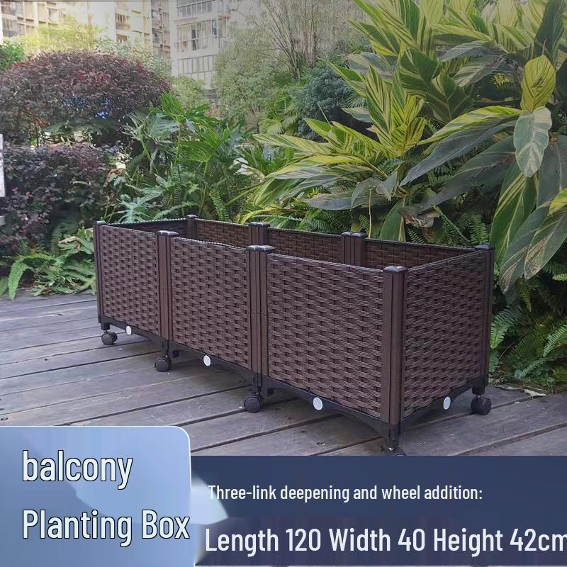 HC Plastic Outdoor Balcony Planter Box