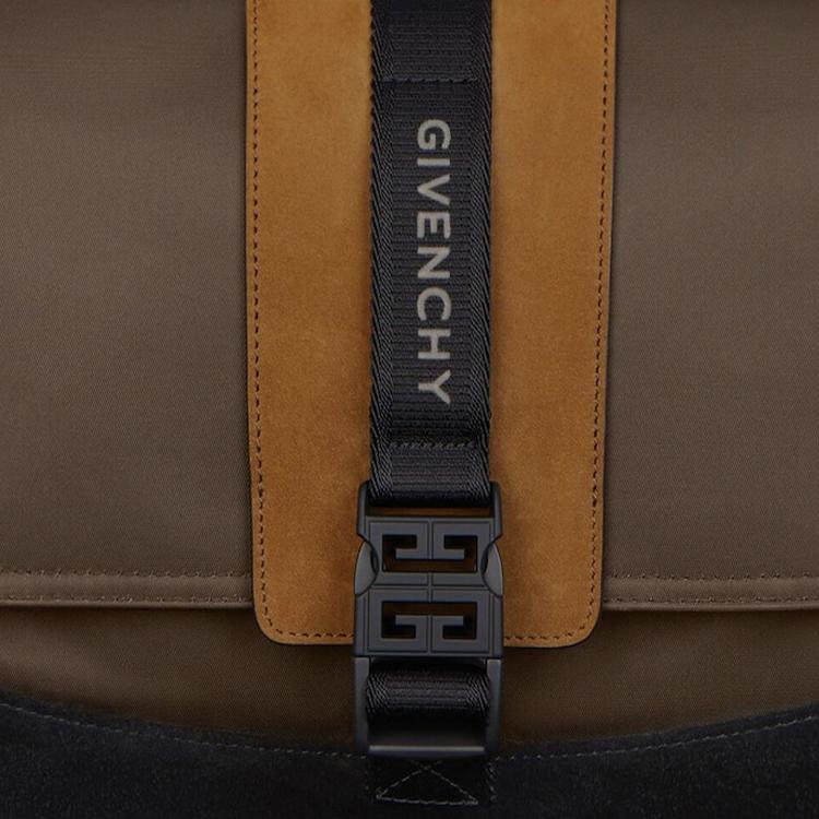 Givenchy G-Trail Flap Buckle Closure Calfskin Messenger Bag Men shoulder bag Chestnut BKU052K209-224