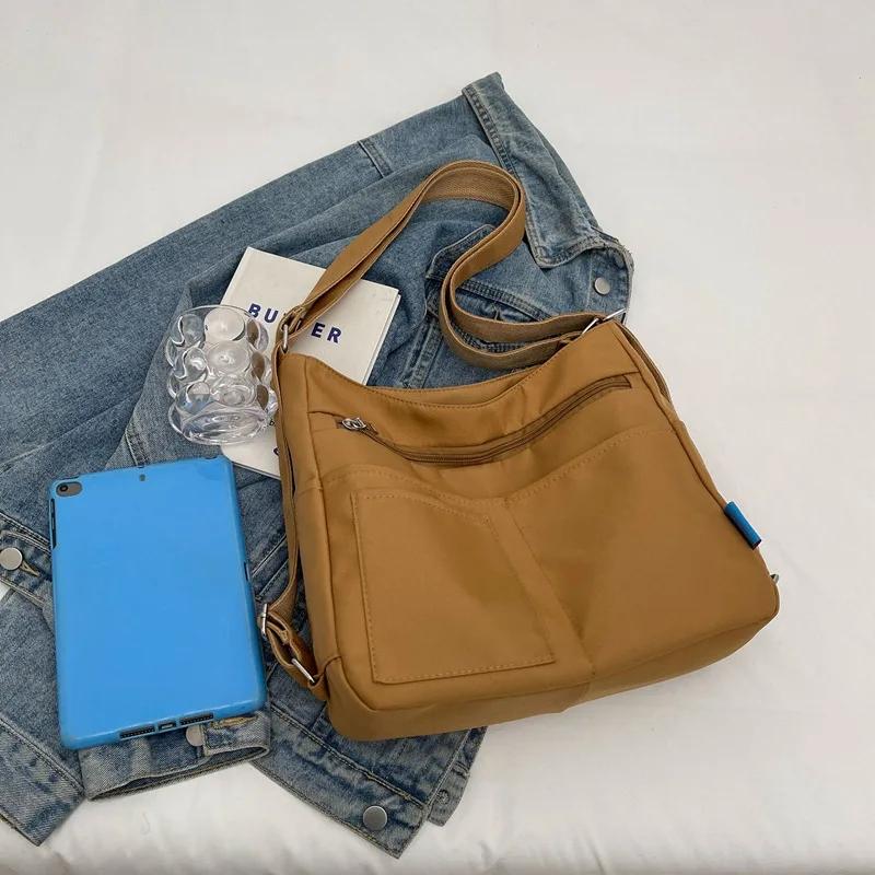 Casual Nyl Large Capacity Ladies Crossbody Bags 2026 Shoulder Bags for Women Zipper Simple commuting handbag Bolso Mujer 