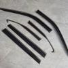 22 Highlander Crown Land Cruiser Car Window Rain Deflector Set, 6-Piece Stainless Steel Trim