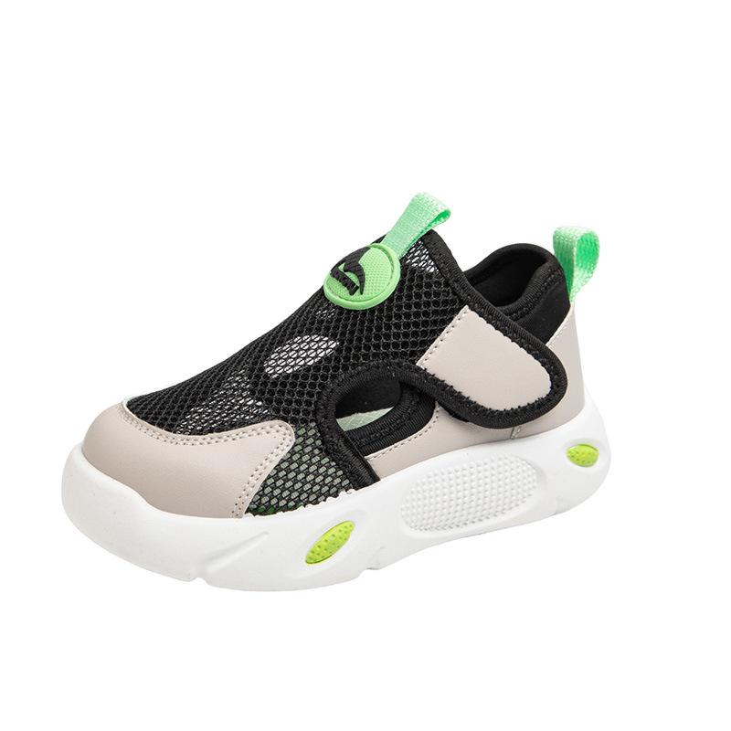 

Новая летняя детская обувь для ходьбы, сетчатые сандалии, детская обувь, на мягкой подошве, текстильная обувь на мягкой подошве для детей 31 чёрный