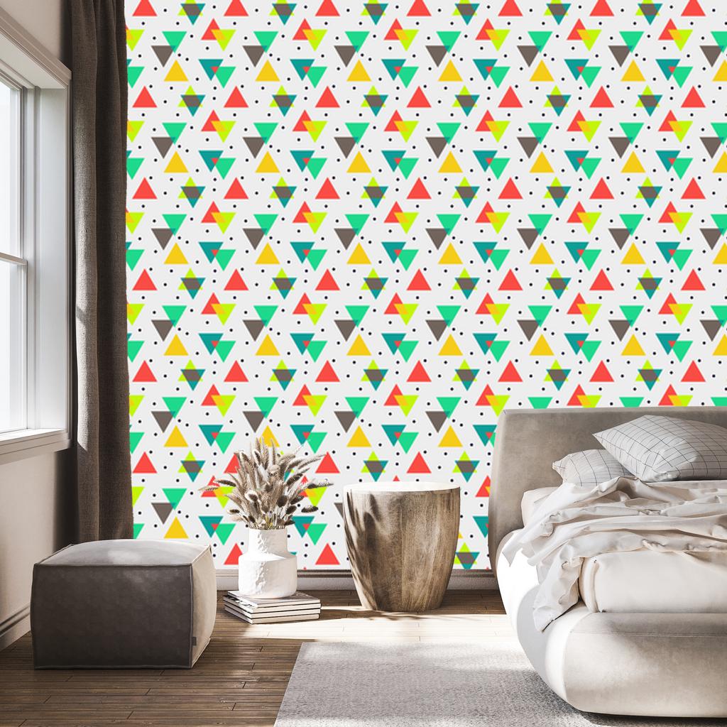 Geometric colorful pattern wallpaper for living room and bedroom 50x1000