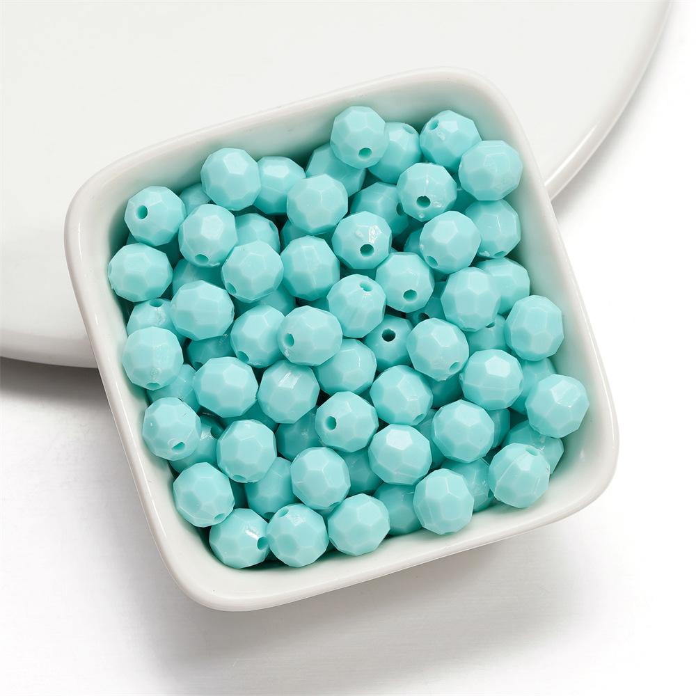 Acrylic Faceted Round Ball Beads for DIY Children's Bracelets and Necklaces