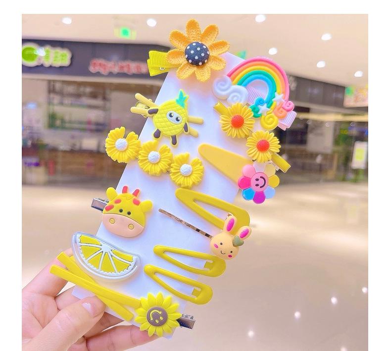 Pink 50-Piece Cute Hair Clip Set: Sweet Girly Japanese Cartoon Bangs Accessories